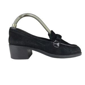 Hanna Andersson Womens Black‎ Suede Casual Loafers Shoes Size EUR 36 US 5.5